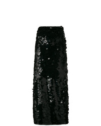 Черная длинная юбка с пайетками от Natasha Zinko