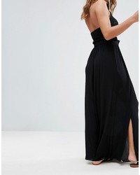 Черная длинная юбка с разрезом от Asos