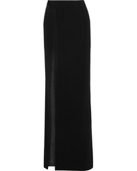 Черная длинная юбка с разрезом от Thierry Mugler