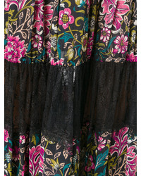 Черная длинная юбка с цветочным принтом от No.21