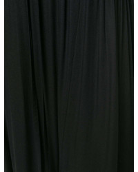 Черная длинная юбка со складками