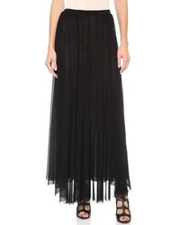 Черная длинная юбка со складками от Jean Paul Gaultier