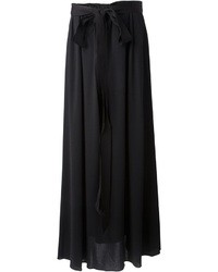 Черная длинная юбка со складками от Lanvin