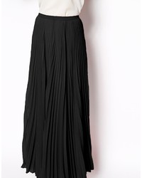 Черная длинная юбка со складками от Asos