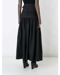 Черная длинная юбка со складками от Ellery