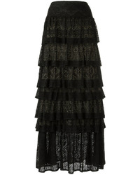 Черная длинная юбка от Cecilia Prado