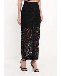 Черная длинная юбка от Gloss