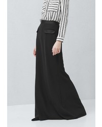 Черная длинная юбка от Mango