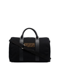 Мужская черная дорожная сумка из плотной ткани от Fendi