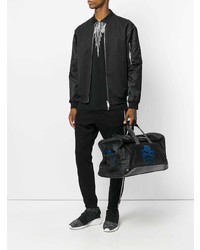 Мужская черная дорожная сумка из плотной ткани от Plein Sport