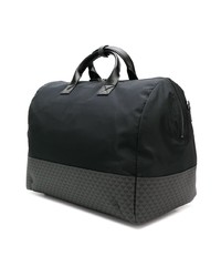 Мужская черная дорожная сумка из плотной ткани от Emporio Armani