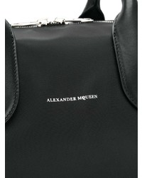 Мужская черная дорожная сумка из плотной ткани от Alexander McQueen