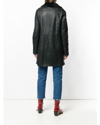 Женская черная дубленка от Drome