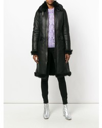 Женская черная дубленка от Prada Vintage