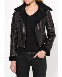 Женская черная дубленка от Lucid