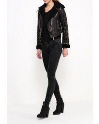 Женская черная дубленка от Lucid