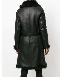 Женская черная дубленка от Prada Vintage