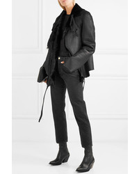 Женская черная дубленка от Ann Demeulemeester