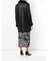 Женская черная дубленка от Drome