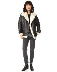 Женская черная дубленка от Acne Studios