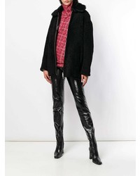 Женская черная дубленка от Drome