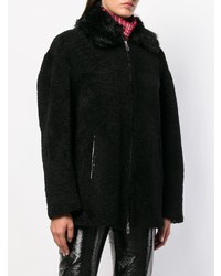 Женская черная дубленка от Drome