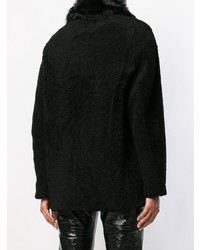 Женская черная дубленка от Drome