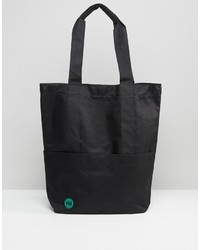 Черная замшевая большая сумка с принтом от Mi-pac