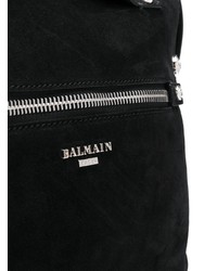 Черная замшевая большая сумка от Balmain