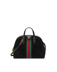 Черная замшевая большая сумка от Gucci