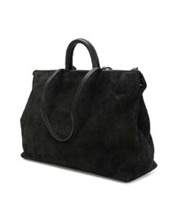 Черная замшевая большая сумка от Marsèll