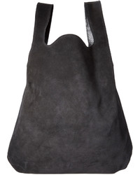 Черная замшевая большая сумка от Maison Margiela