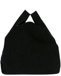 Черная замшевая большая сумка от MM6 MAISON MARGIELA