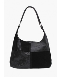 Черная замшевая большая сумка от Nina Farmina