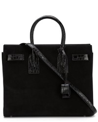 Черная замшевая большая сумка от Saint Laurent