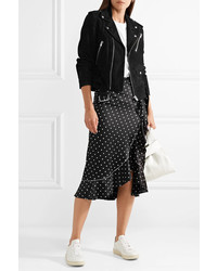 Женская черная замшевая косуха от IRO