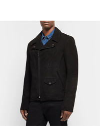 Мужская черная замшевая косуха от Schott