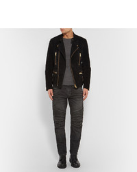 Мужская черная замшевая косуха от Blackmeans