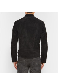 Мужская черная замшевая косуха от Blackmeans