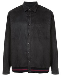 Мужская черная замшевая куртка-рубашка от Loveless