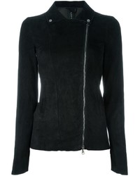 Женская черная замшевая куртка от Giorgio Brato
