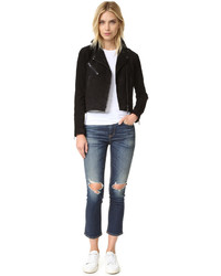 Женская черная замшевая куртка от Rag & Bone