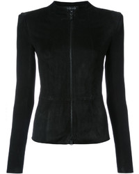 Женская черная замшевая куртка от Jitrois