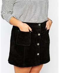 Черная замшевая мини-юбка от Asos