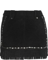 Черная замшевая мини-юбка от Maje