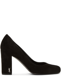 Черная замшевая обувь от Saint Laurent