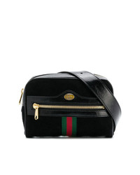 Черная замшевая поясная сумка от Gucci