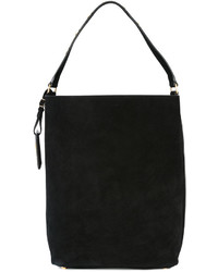 Черная замшевая сумка-мешок от Saint Laurent