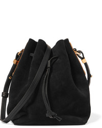 Черная замшевая сумка-мешок от Sophie Hulme