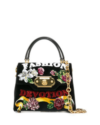 Черная замшевая сумка-саквояж от Dolce & Gabbana